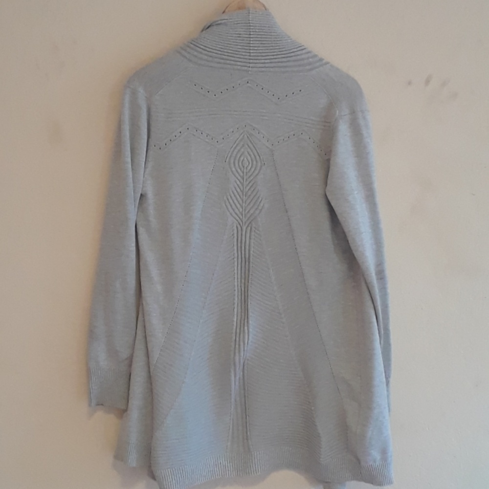 Light gray long cardigan